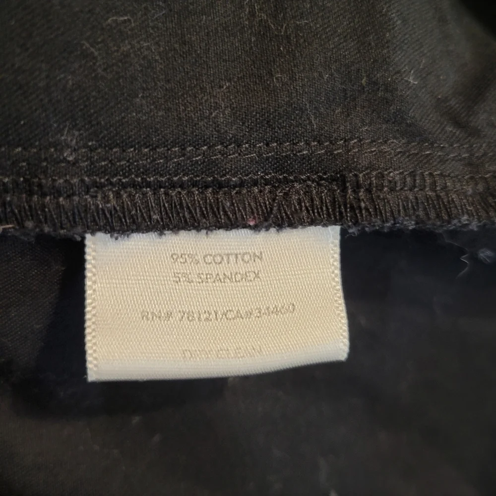 Eileen Fisher Cinched Waist Zip Up Black Jacket